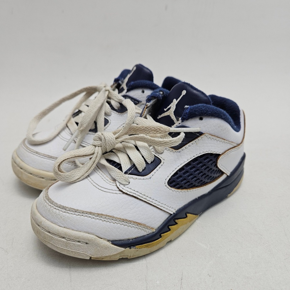 Jordan Air Jordan 5 Retro Low Toddler 11C White Midnight Navy Gold 314339-135